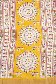 Purple Warli Tribal Printed Tussar Silk Saree 10074016