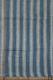 Blue Akola Dabu Printed Silk Cotton Saree 10074137