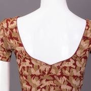 Red Hand Block Vanaspathi Printed Cotton Blouse 10074478