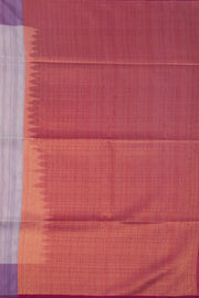 Cadet Grey Jute Weave Kanjivaram Vegan Silk Saree 10074639