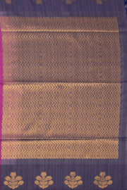 Pigment Magenta Jute Weave Kanjivaram Vegan Silk Saree 10074640