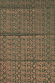 American Brown Jute Weave Kanjivaram Vegan Silk Saree 10074644