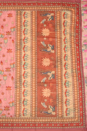 Pink Kalamkari Printed Malai Cotton Saree 10074680