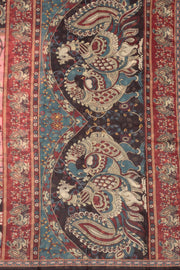 Pink Kalamkari Printed Malai Cotton Saree 10074681