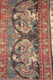 Green Kalamkari Printed Malai Cotton Saree 10074688