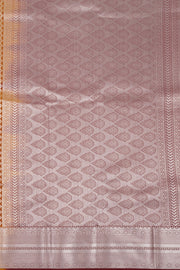 Yellow Kanjivaram Vegan Silk Saree with Contrast Pallu 10074874