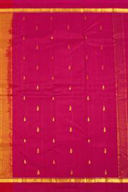 Orange Kanjivaram Pure Silk Saree with Contrast Pallu 10074886