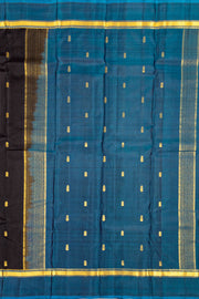 Black Kanjivaram Pure Silk Saree with Contrast Pallu 10074892