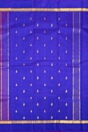 Purple Kanjivaram Pure Silk Saree with Contrast Pallu 10074893