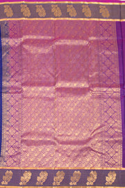 Blue Kanjivaram Pure Silk Saree with Contrast Pallu 10074894