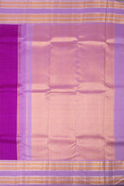Dark Magenta Korvai Kanjivaram Silk Saree 10075521