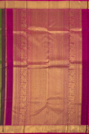 Dark Green Nakashi Kanjivaram Silk Saree 10075526