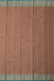 Vintage Brown Kanjivaram Vegan Silk Saree 10075557