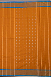 Yellow Kanjivaram Vegan Viscose Silk Saree With Stripes Design 10075609