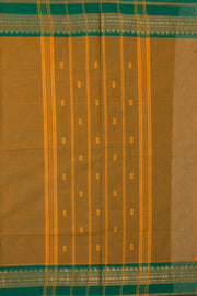 Golden Mustard Yellow Handloom Chettinad Cotton Saree 10075833