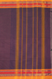 Purple Handloom Chettinad Cotton Saree 10075907