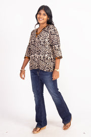 Black Batik Printed Rayon Kurti 10076411