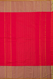 Pink Art Silk Kanjivaram Saree With Stripes Design 10076342