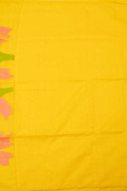 Yellow Handloom Jamdani Cotton Saree 10076433