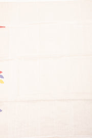 White Handloom Jamdani Cotton Saree 10076434