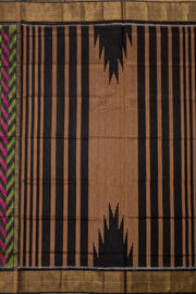 Multi Color Chinnalampatti Ikat Silk Cotton Saree With Zari Border 10076438