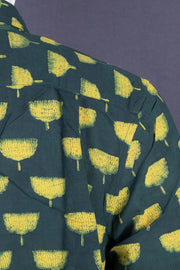 Indigo Handblock Print Pre-Washed Pure Cotton Shirt 10076868