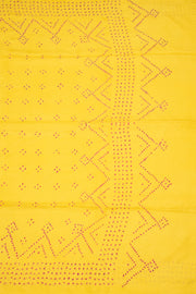 Yellow Bandhani Mulberry Silk Saree 10076901