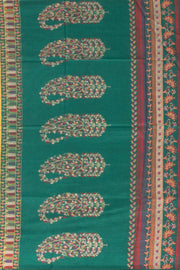 Green Kashmiri Printed Silk Saree  10076935