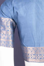 Grey Kanjivaram Soft Silk Blouse 10076979