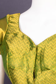 Olive Green Kanjivaram Soft Silk Blouse 10076987