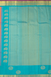 Peach Gadwal Kuttu Silk Saree 10077058