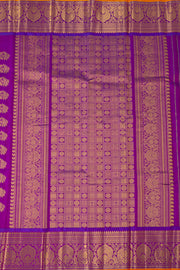 Candy Pink Handloom Gadwal Kuttu Cotton Saree With Silk Zari Border 10077064