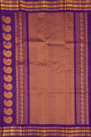 Green Handloom Gadwal Kuttu Cotton Saree With Silk Zari Border 10077069