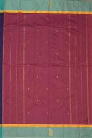 Deep Purple Kanjivaram Vegan Silk Saree 10077088