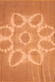 Beige Handcrafted Sungudi Cotton Saree 10077123