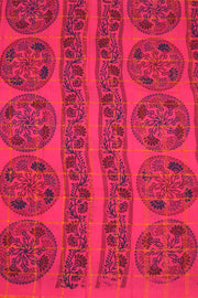 Pink Handcrafted Sungudi Cotton Saree 10077127