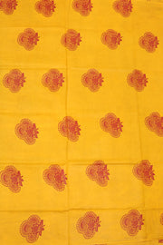 Yellow Handcrafted Sungudi Cotton Saree 10077140