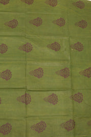Light Green Handcrafted Sungudi Cotton Saree 10077141