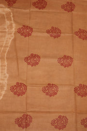 Beige Handcrafted Sungudi Cotton Saree 10077142