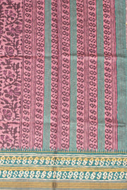 Dusty Pink Printed Semi Tussar Silk Saree 10077229