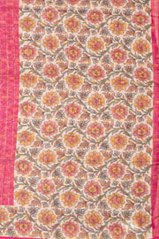 Pink Printed Semi Tussar Silk Saree 10077234