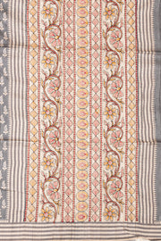 Grey Printed Semi Tussar Silk Saree 10077240