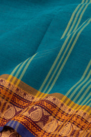 Blue Handloom Chettinad Cotton Saree 10077290
