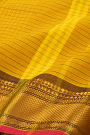 Mustard Yellow Handloom Chettinad Cotton Saree 10077304