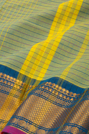 Pista Green Handloom Chettinad Cotton Saree 10077305