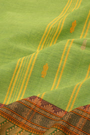 Leaf Green Handloom Chettinad Cotton Saree 10077307
