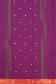 Purple Handloom Chettinad Cotton Saree 10077313