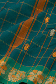 Green Handloom Chettinad Cotton Saree 10077322