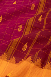 Rani Pink Handloom Chettinad Cotton Saree 10077327