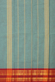 Light Blue Handloom Chettinad Cotton Saree 10077337